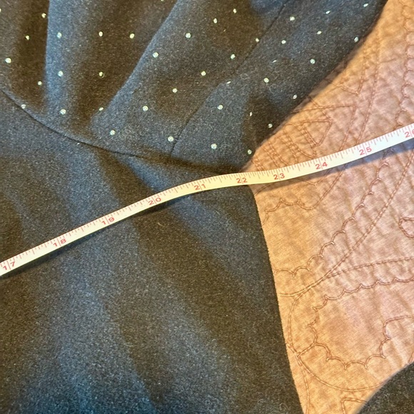 Vince Camuto long warm coat with silver metal studded sleeves in XL - Black - Picture 16 of 16